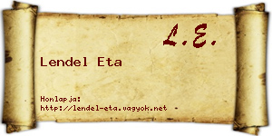 Lendel Eta névjegykártya